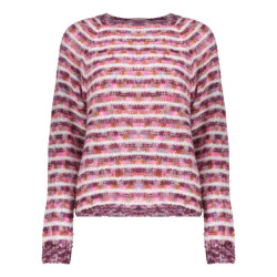 Geisha 44861-70 445 pullover stripes fuchsia/mauve/off white