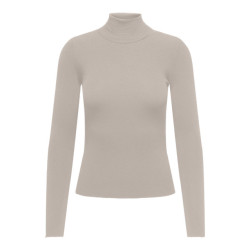 Jacqueline de Yong Jdycirkeline ls roll neck pullover beige