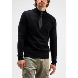 Butcher of Blue Clifden halfzip 990 office black heren trui 