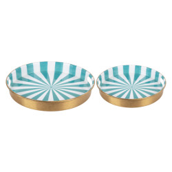 Present Time dienblad candy swirl set van 2