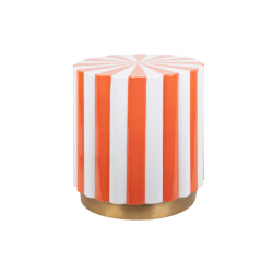 Leitmotiv kruk candy swirl bright orange & white