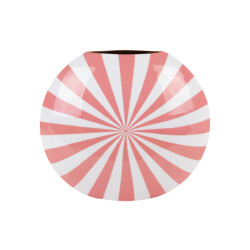 Present Time vaas candy swirl large flamingo pink & white