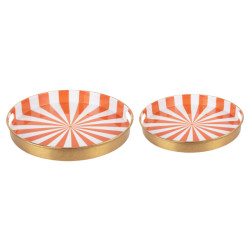 Present Time dienblad candy swirl set van 2