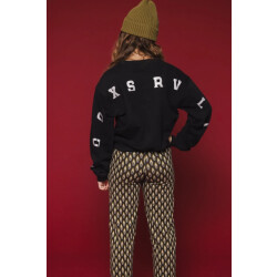 Looxs Revolution Sweater logo backprint black voor meisjes in de kleur