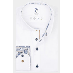 R2 Amsterdam Casual hemd lange mouw white fine twill 126.wsp.037/004