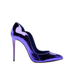 Christian Louboutin Hot chick 100 purple mirrored patent leather high heel pumps