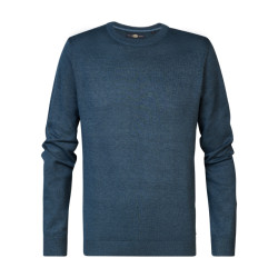 Petrol Industries men knitwear round neck basic m-3040-kwr201 5185 midnight blue