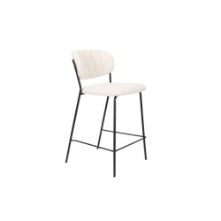 White Label Living Counter stool jolien black/bouclé