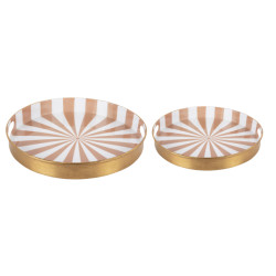 Present Time dienblad candy swirl set van 2