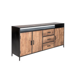 Livingfurn dressoir sturdy open 180 cm mangohout