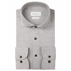 Profuomo Japanese knitted overhemd met lange mouwen