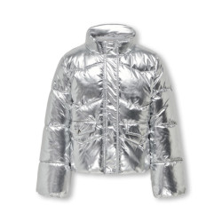 Only Kogpearl puffer jacket otw zilverkleurig