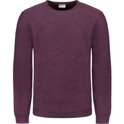 No Excess Pullover crewneck garment dyed + st aubergine