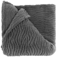 Unique Living plaid clio dark grey -150x200cm
