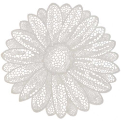 Unique Living placemat flower 38cm Ø white