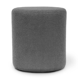 Unique Living poef teddy dark grey -35x38cm