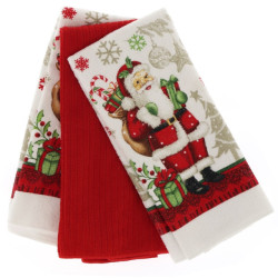 Unique Living handdoekset jilly 38x63cm santa and gifts