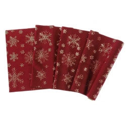 Unique Living decofabric ice crystal 28x300cm red