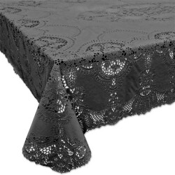 Unique Living | tafelkleed amira vinyl 152x228cm dark grey