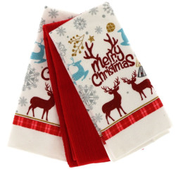 Unique Living handdoekset jilly 38x63cm merry xmas