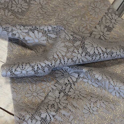 Unique Living tafelloper foam unique outdoor 45x150cm chateau grey