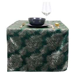 Unique Living | tafelloper sid 45x150cm dark green
