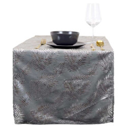 Unique Living | tafelloper sid 45x150cm dark grey