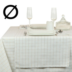 Unique Living | tafelkleed tyra 160Øcm white