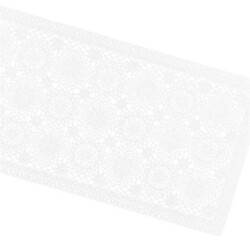 Unique Living | tafelloper amira vinyl 40x150cm white