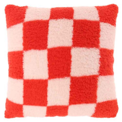 Unique Living sierkussen check old pink -53x53cm