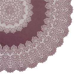 Unique Living | tafelkleed amira vinyl 180cm Ø cassis