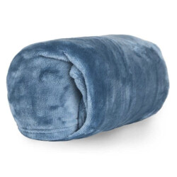 Unique Living plaid enzo jeans blue -130x180cm