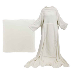 Unique Living plaid snuggle dove white -150x200cm