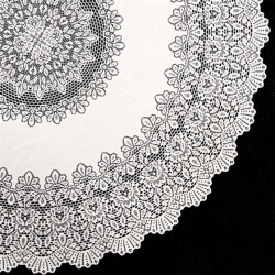 Unique Living | tafelkleed amira vinyl 152cm Ø white