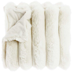 Unique Living plaid liebe dove white -150x200cm