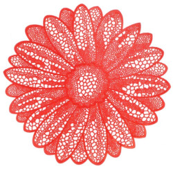 Unique Living placemat flower 38cm Ø red