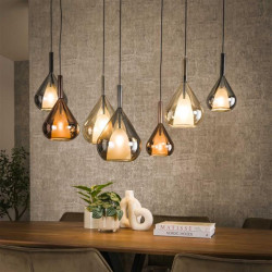 Hoyz hanglamp 4+3 wings mix glass -