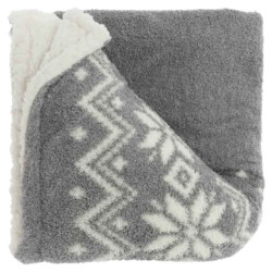 Unique Living plaid kris dark grey 130x160cm
