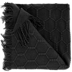 Unique Living plaid fee black 127x152cm