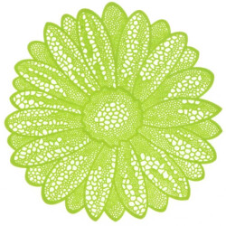 Unique Living placemat flower 38cm Ø lime