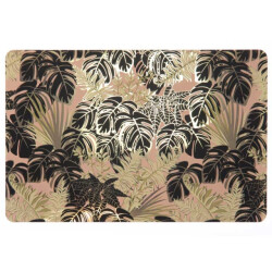Unique Living placemat leaves 28,5x43,5cm dessin 2 pink