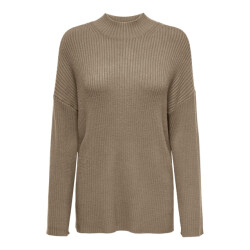 Only Onlkatia ls loose highneck cc knt taupe