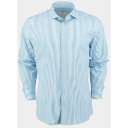 Born with Appetite Casual hemd lange mouw zaky shirt ws print oxford 4- 24307za02/210 light blue