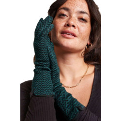 King Louie Gloves long teddy urban green