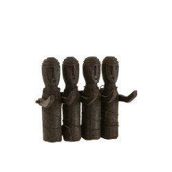 J-Line kapstok puppets hout 25x5x20cm