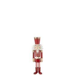 J-Line notenkraker ijzer rood/goud medium 28.5x19.5x89cm