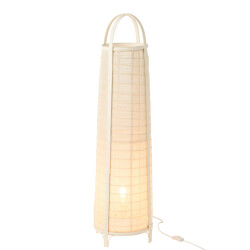 J-Line lamp don katoen/bamboe wit 26x26x100cm