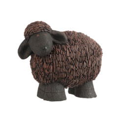 J-Line schaap poly bruin/ l 56x31x46cm