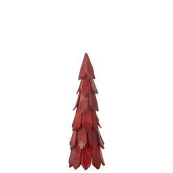 J-Line kerstboom stukken hout medium 28x28x80cm