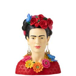 J-Line buste frida kahlo polyresine large 31x20.5x40cm